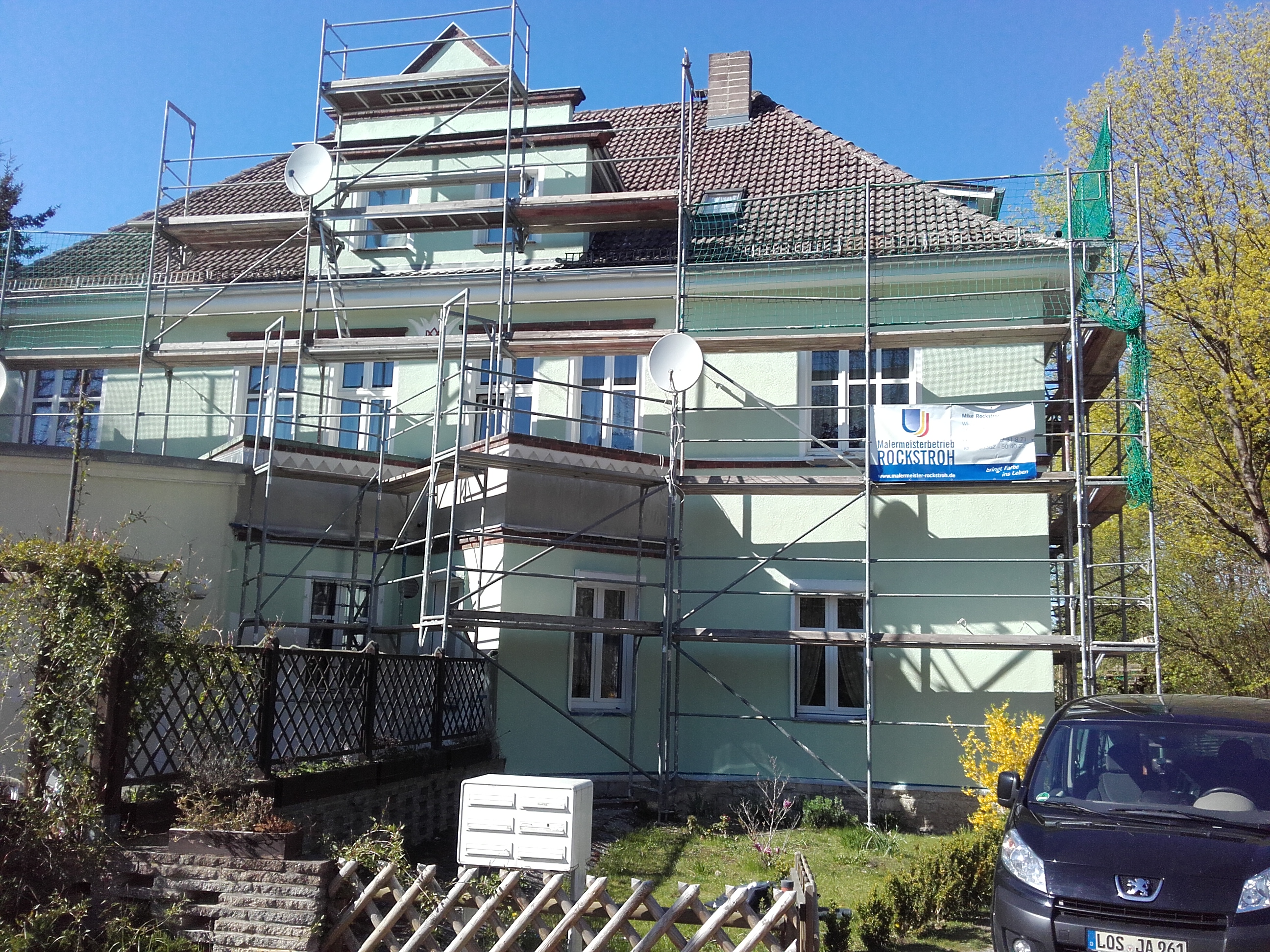 Fassadensanierung mit Geruest